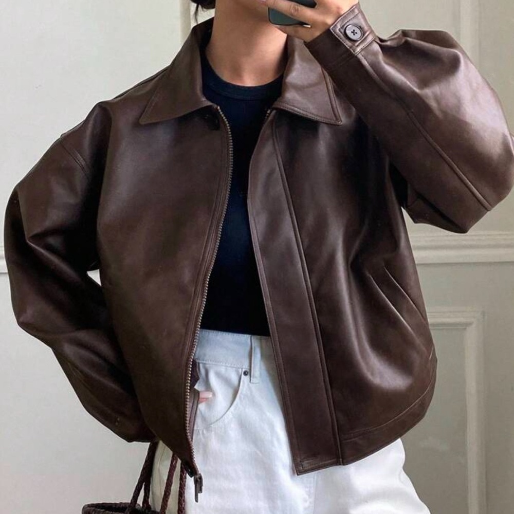 Classic Brown Leather Jacket